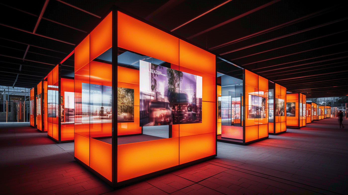 Event Exhibition  walkway concept exhibition stand architecture set design  archviz visualization content