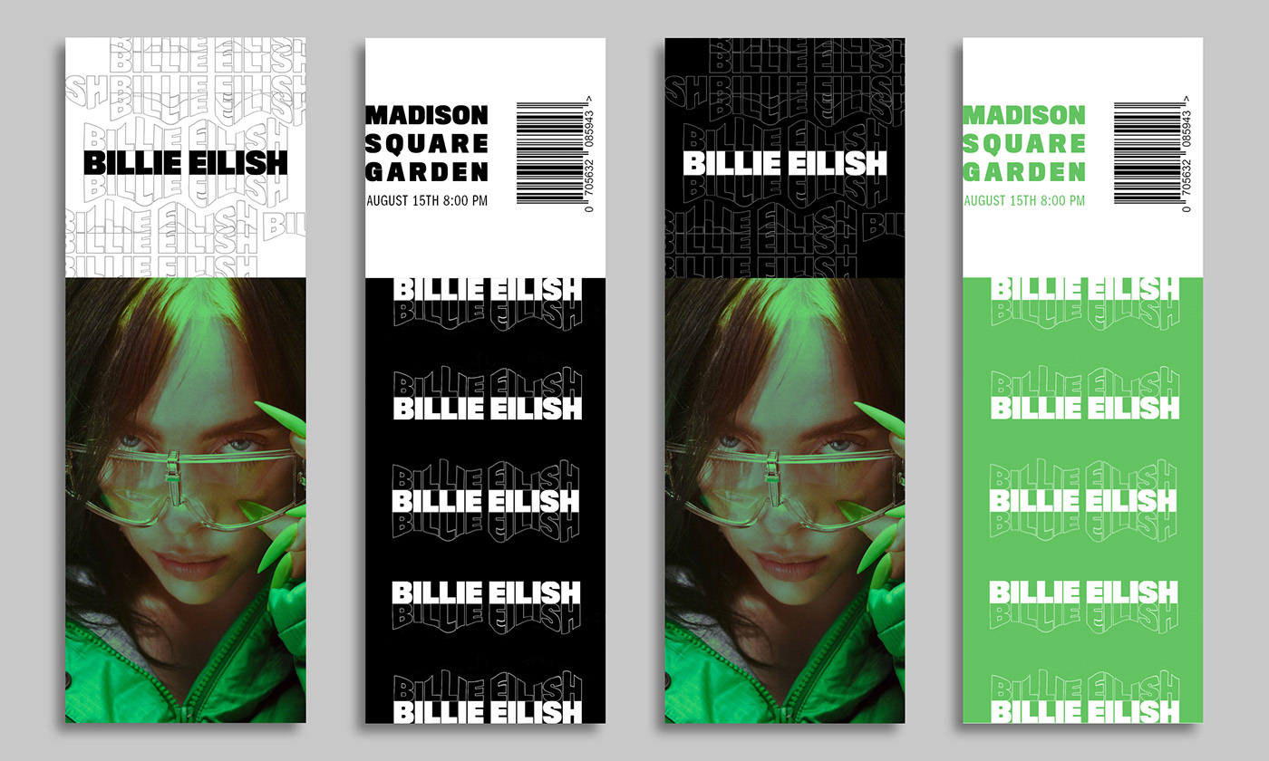 Billie Eilish branding  brand identity concert Merch concert merch Concert identity Music festival identity music