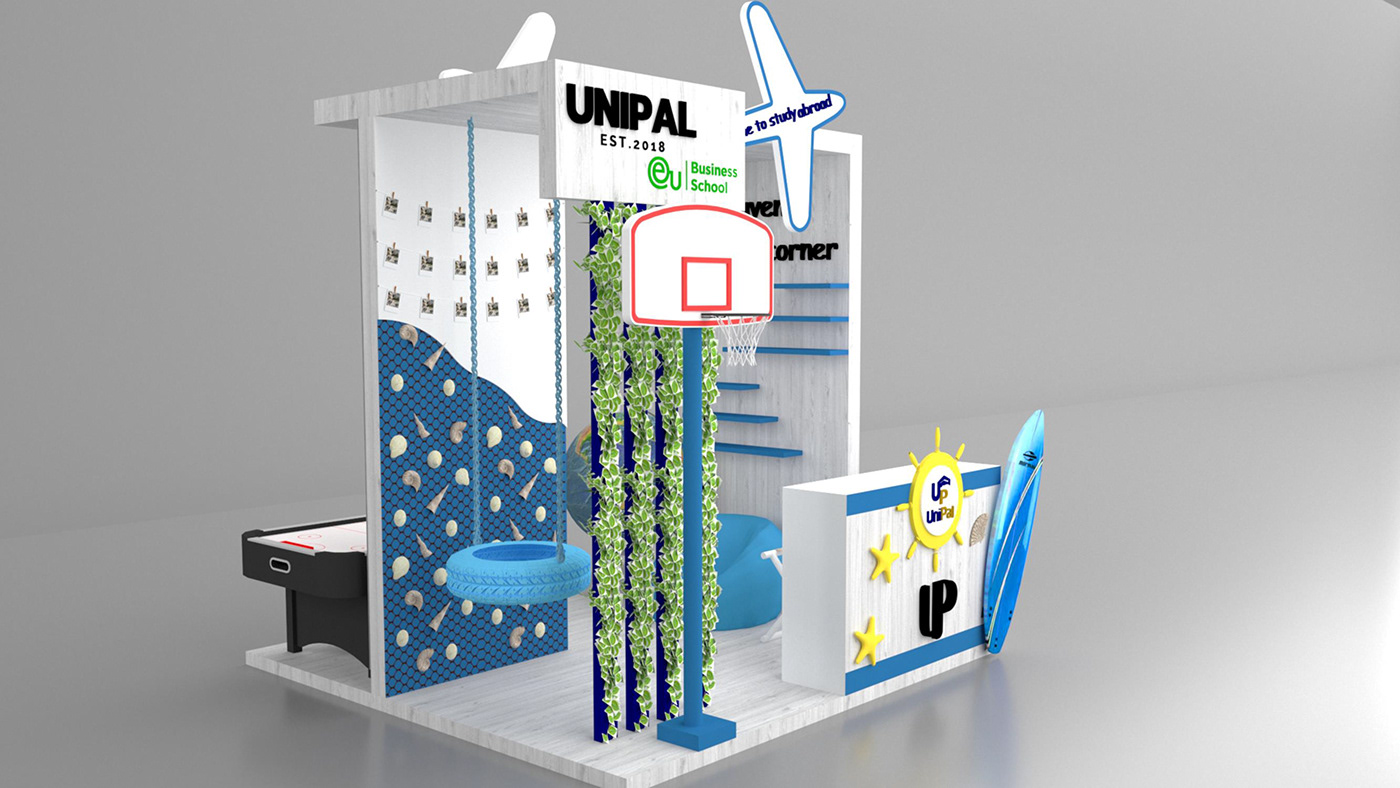 booth sea Ocean summer beach expo Exhibition  Stand Exhibition Design  3D