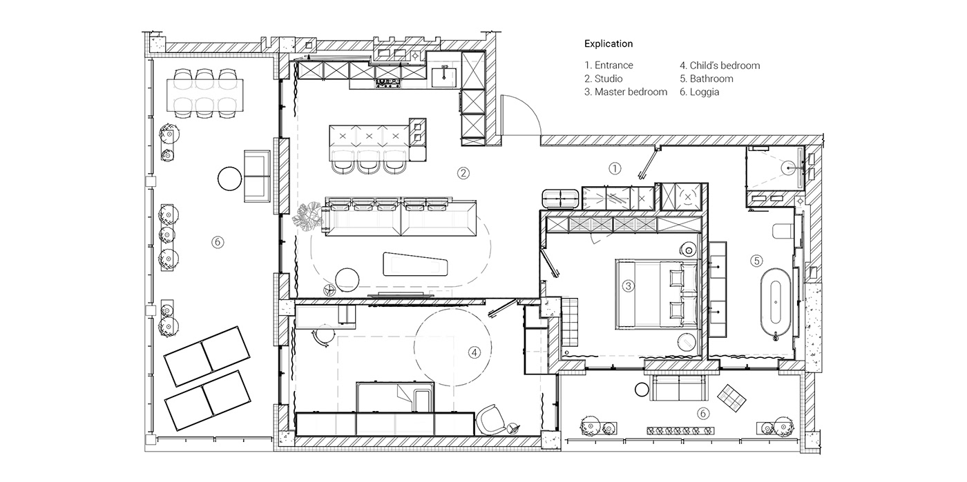 apartment architecture Classic cooper design ego house Interior Render ukraine visualisation