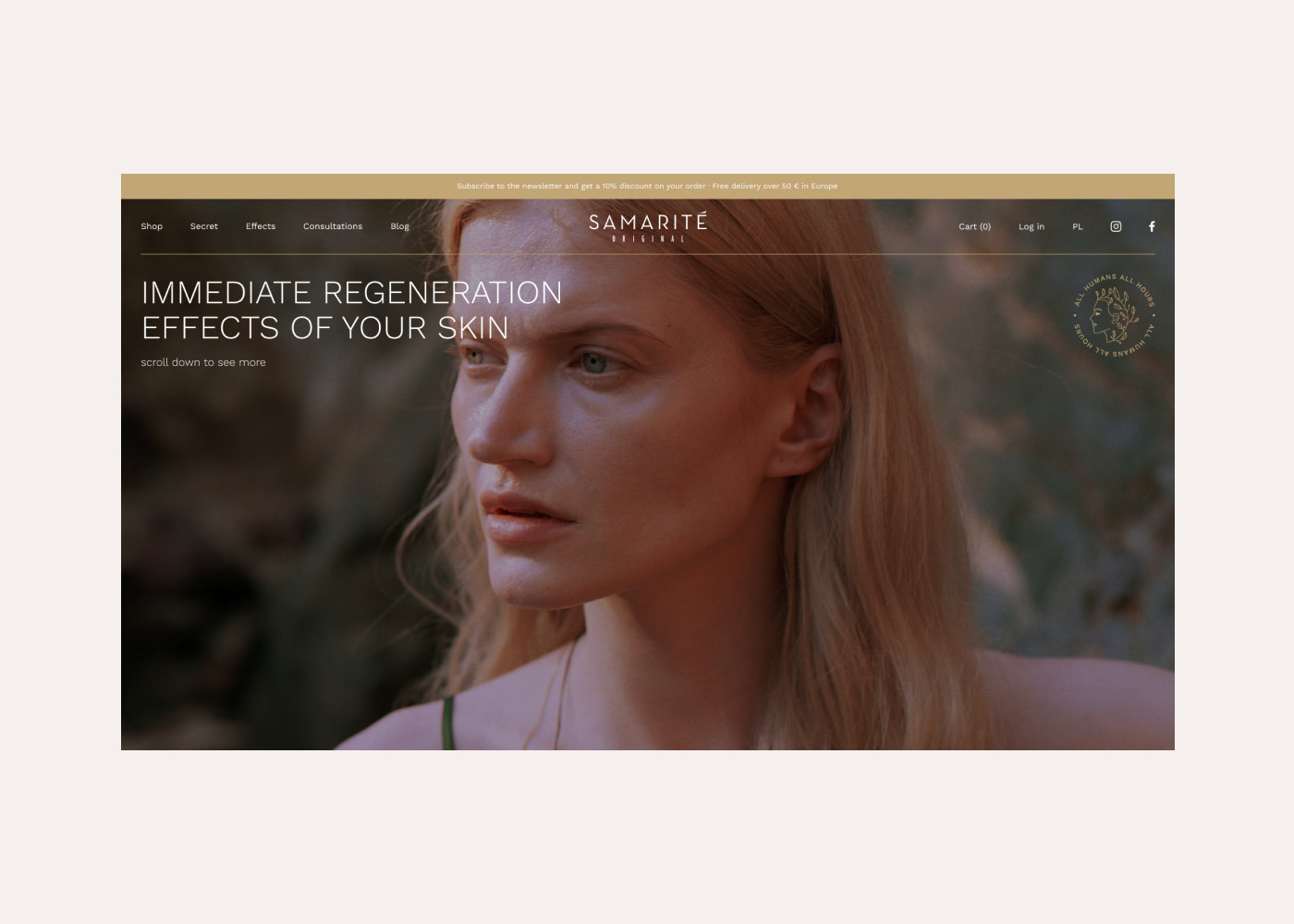 cosmetics Ecommerce typography   Webdesign shop Figma landing page UI/UX user interface Web Design 