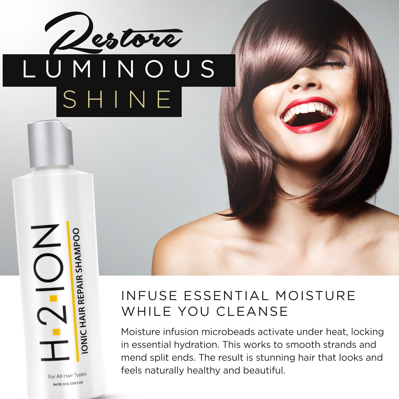 H2 ION Hair Repair Shampoo - Advertisement Copy on Behance
