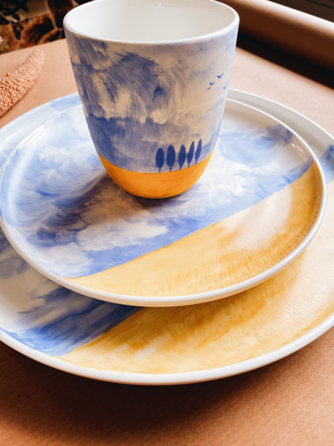 ceramic overglaze painting   porcelain tableware