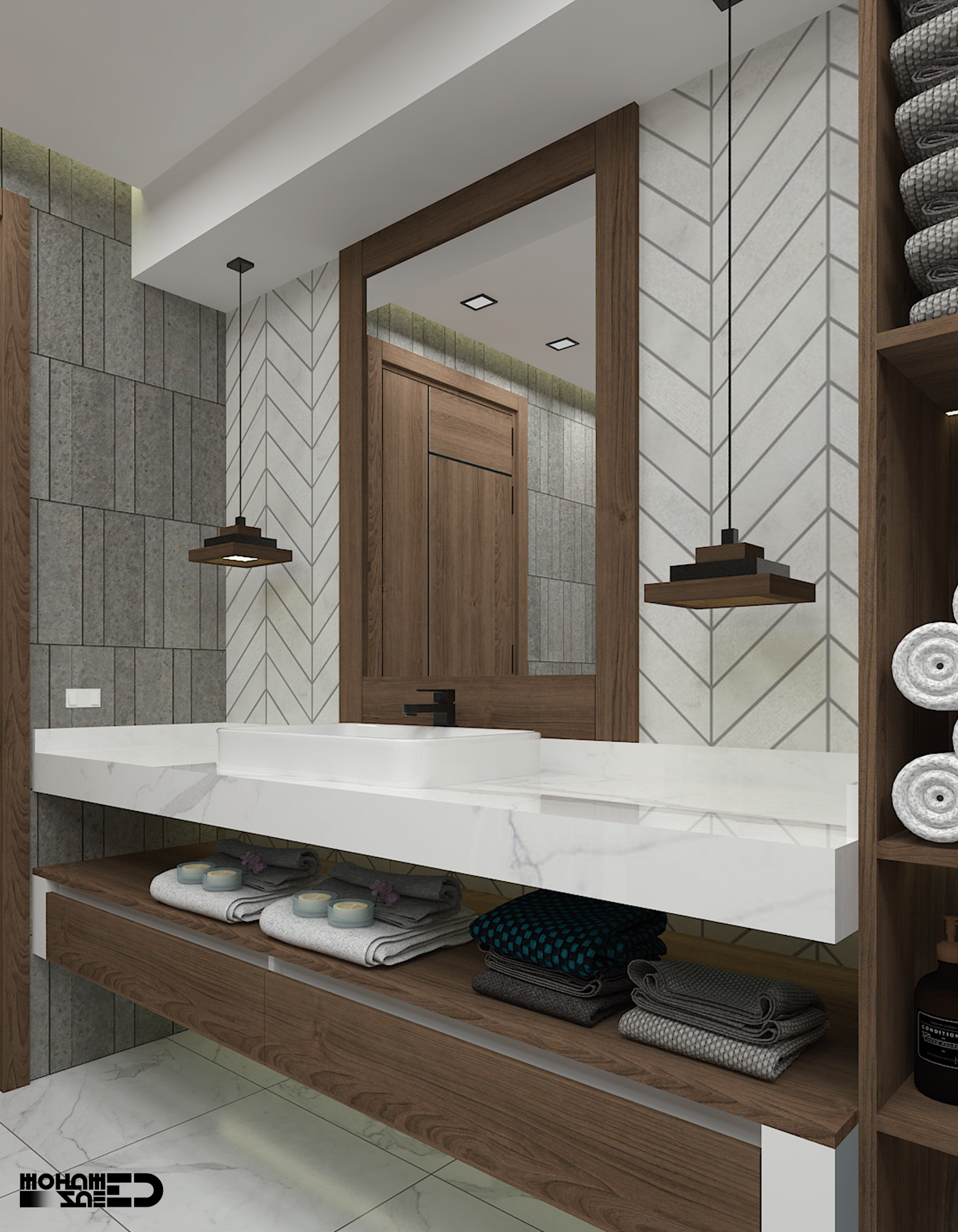 architecture bathroom indoor interior design  Render sketch visualization vray