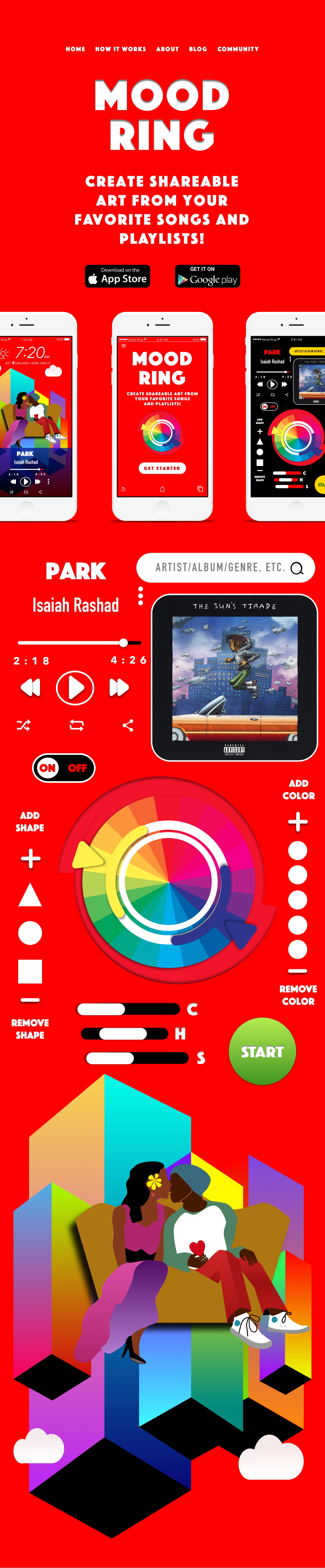 mobile app UI/UX artificial intelligence A.I. interactive design product design  music art