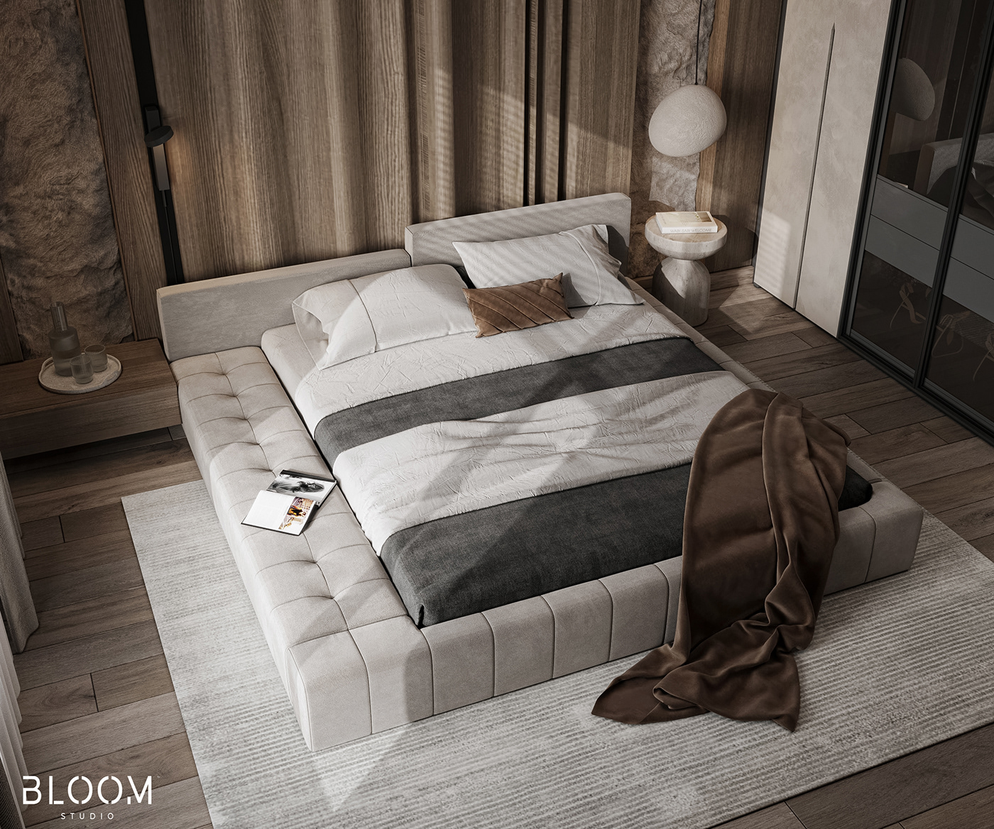 3D architecture CGI design decor bedroom luxury interior design  Photography  Render