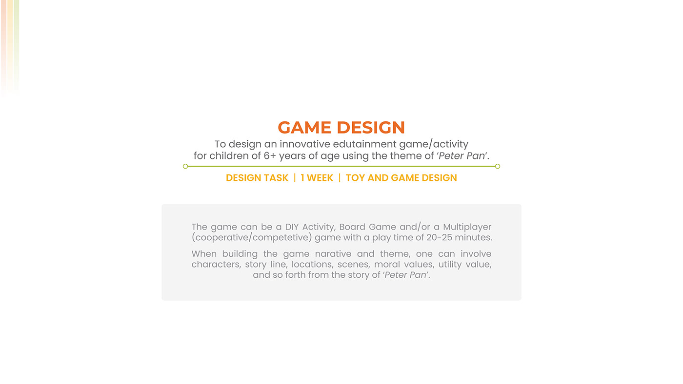 board game children edutaintment game design  Games Interaction design  Neverland peterpan product design  prototype