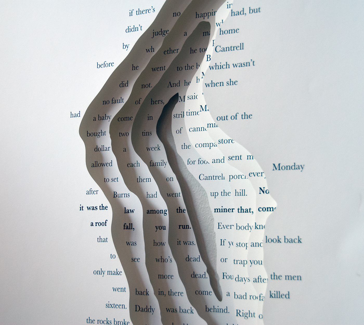 milk poem Poetry  poster paper cut layers Mining