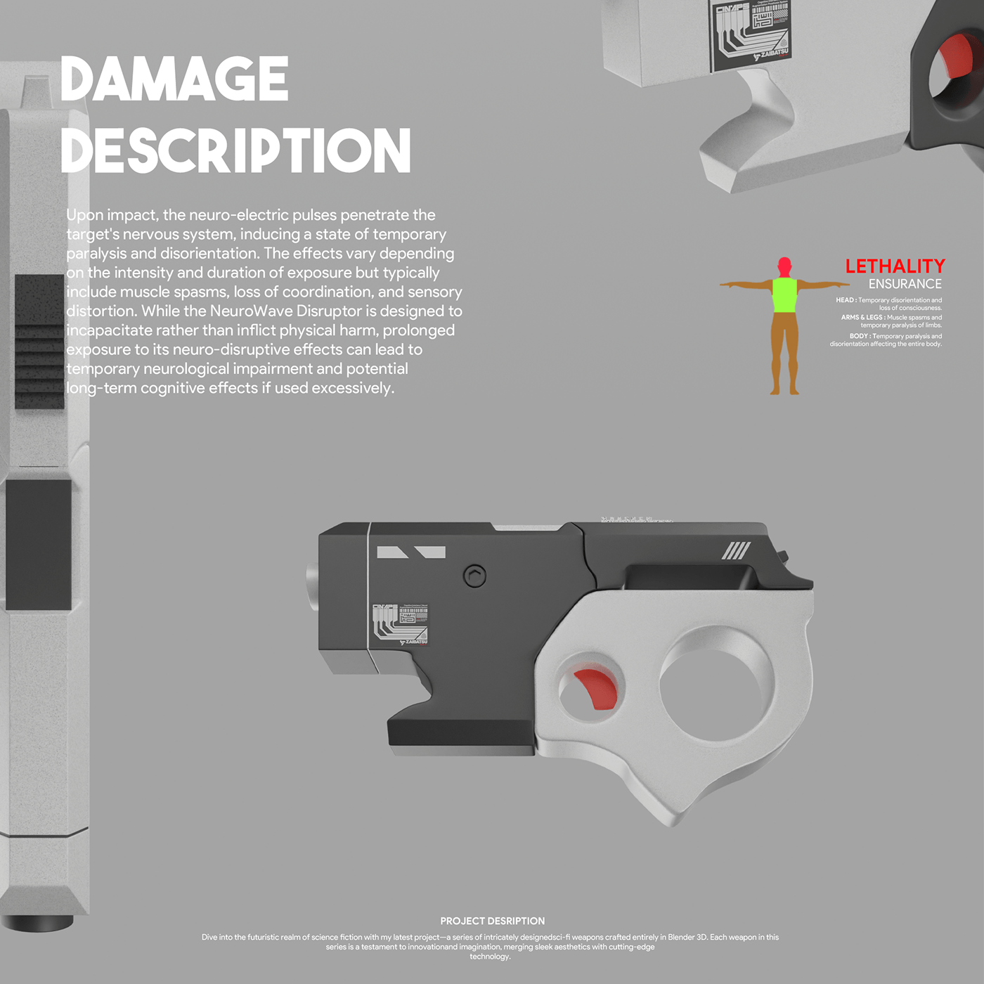 blender3d Scifi science fiction weapon design weapon concept 3DArtist artist weapon artist