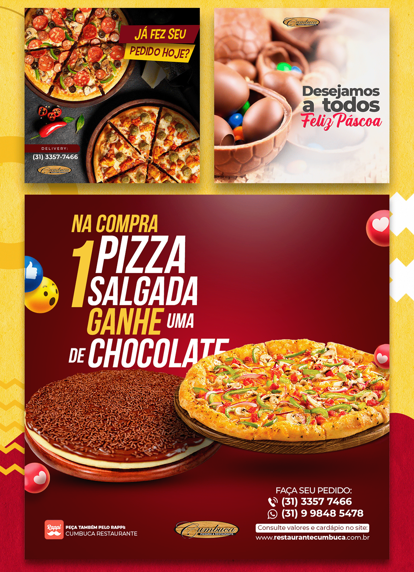 banner delivery Food  mídias sociais pizzaria promocional restaurante social media
