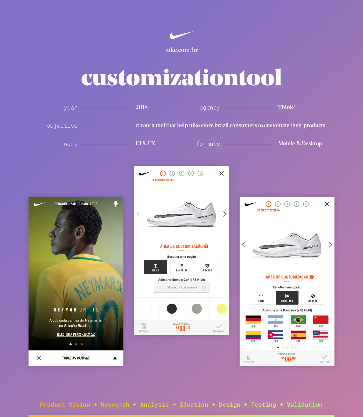 Nike nike brazil nike brasil Customize customizar Personalizar UI/UX mobile Responsive soccer
