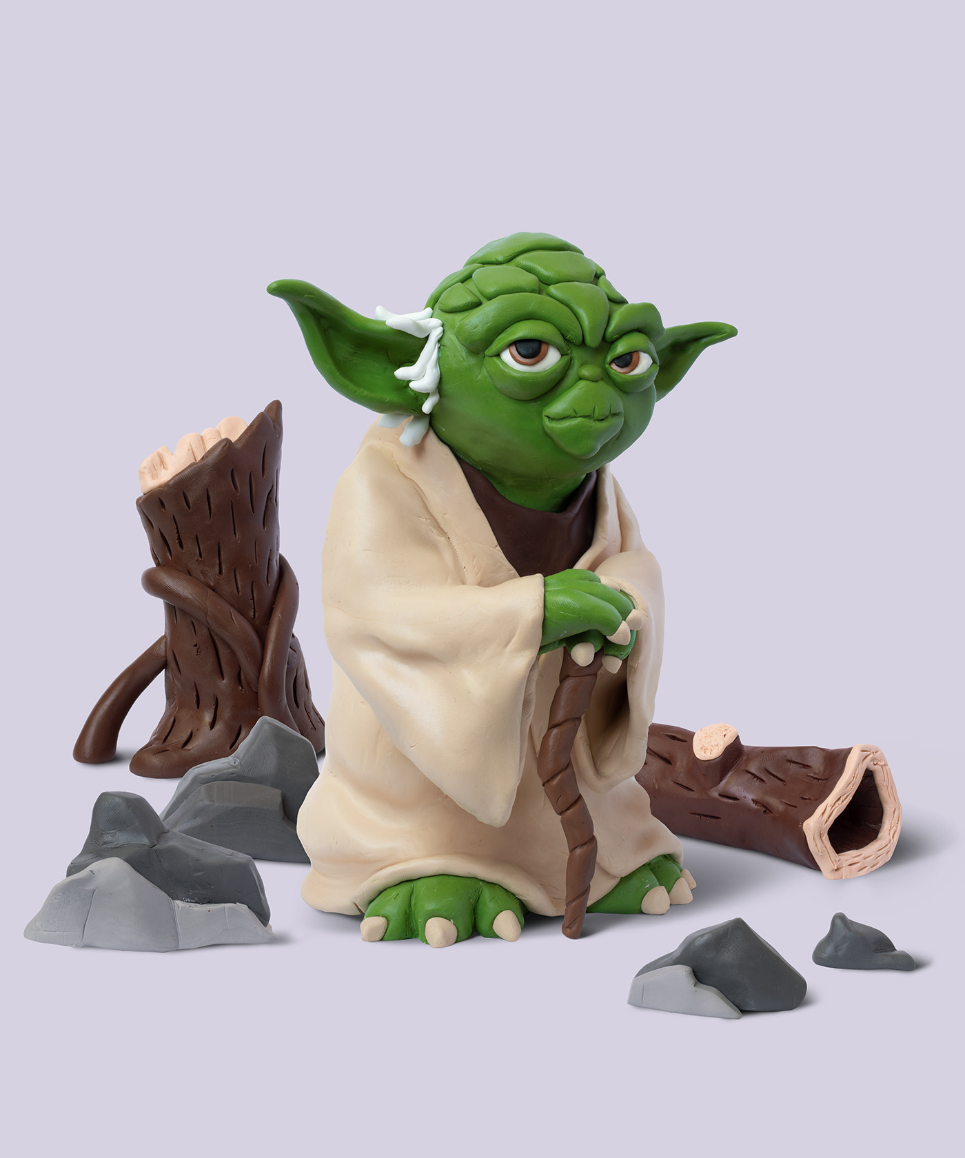 clay illustration of Star Wars Yoda
modelled by Andi Meier