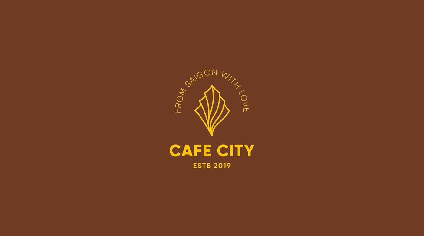 cafe city coffee logo coffee branding Branding design Branding Identity key visual Logo Design saigon cafe branding identity system padesign