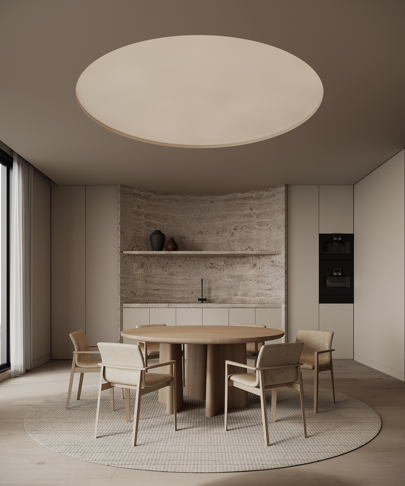 3ds max corona render  interior design  minimal Render design Villa interiors visualization