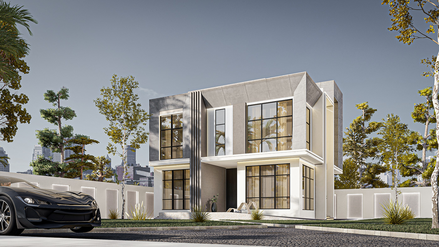 architecture visualization exterior KSA Villa Qatar dubai 3D luxury UAE