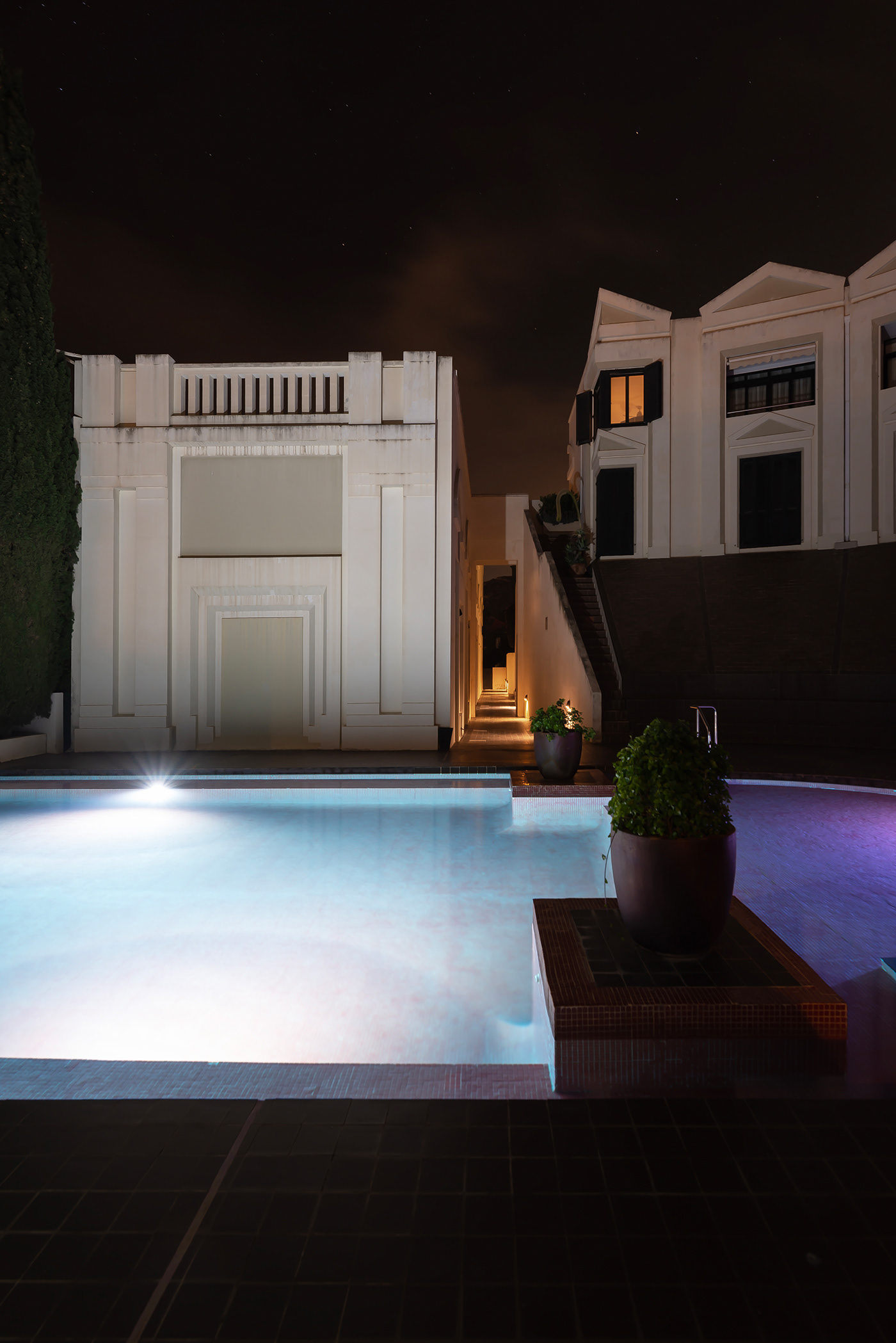 architecture Architecture Photography bofill building long exposure mediterranean night photography reflection spain swimming pool