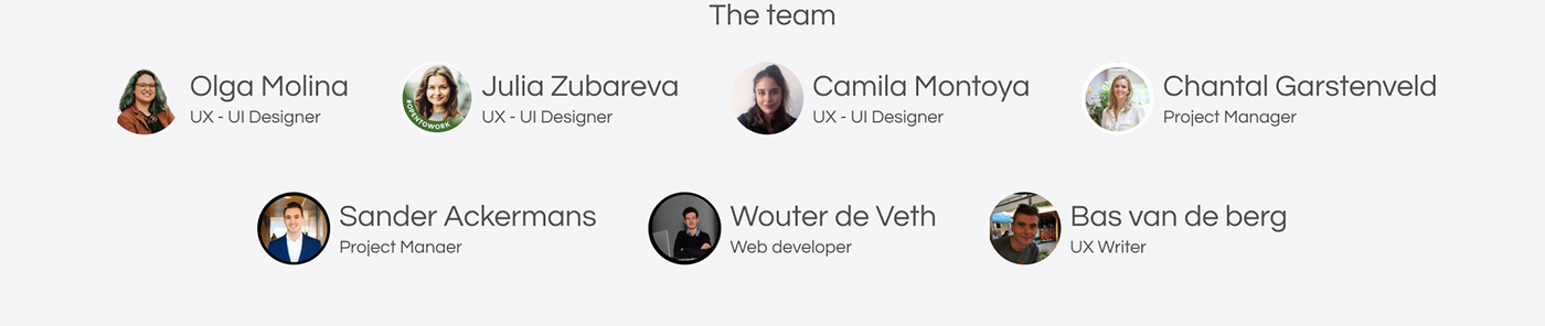 Team that worked together for develop the website