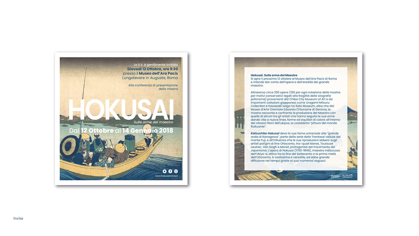 campagna comunicazione Exhibition  hokusai mostra museo museum