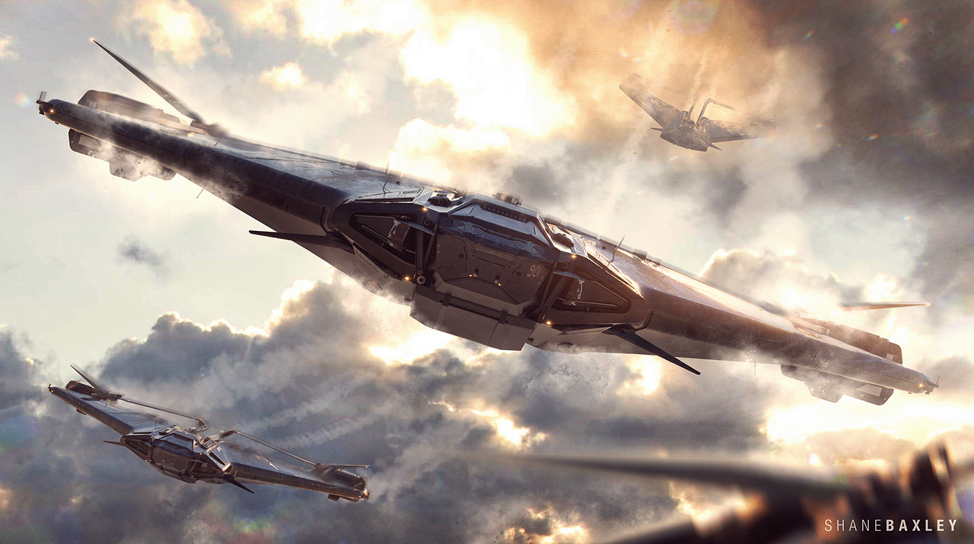 concept art concept design Scifi shane baxley spaceship Star Citizen star wars v-wing