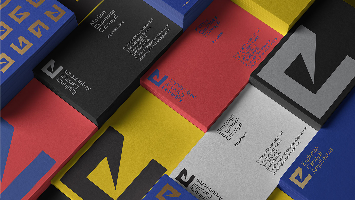 business cards mock up with different colors