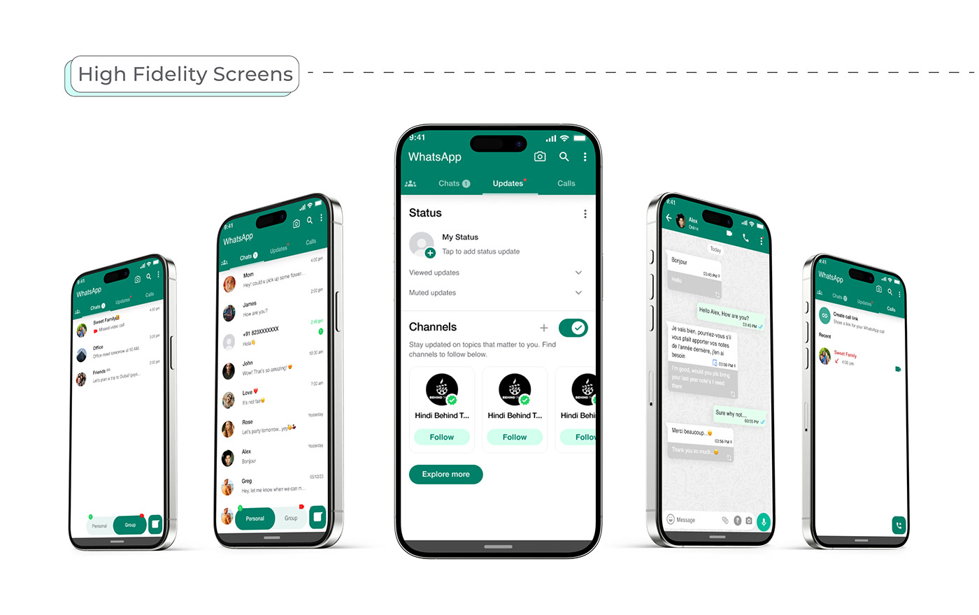 Figma UI/UX user interface ui design Mobile app app design WhatsApp Social media post