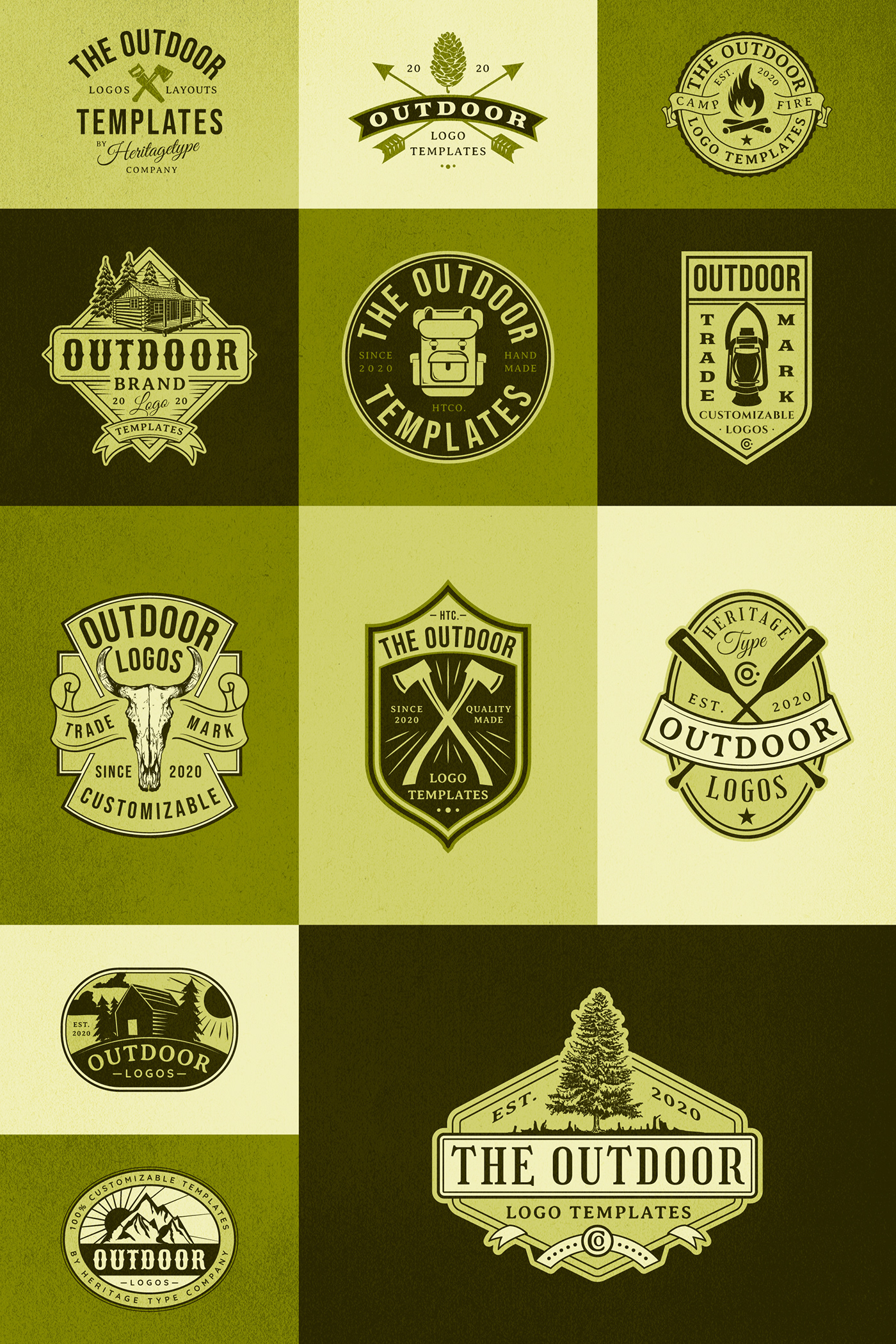 Outdoor collection of logo templates