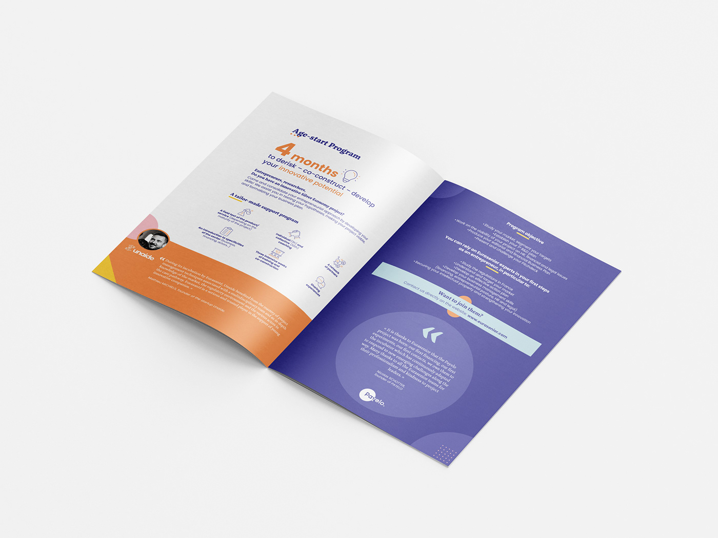 brochure eldery flyer healthcare identity Incubator leaflet logo senior silver economy