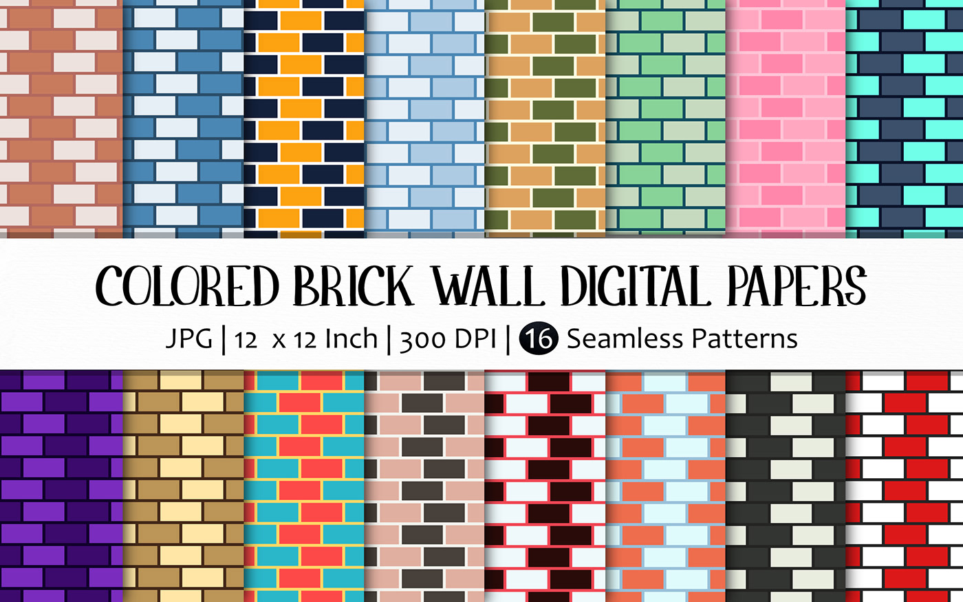 seamless pattern digital paper digital papers brick wall seamless pattern
