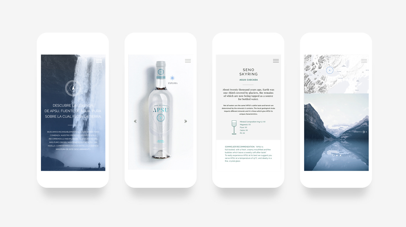branding  gourmet landing page luxury Origin Packaging premium water beverage Sustainable