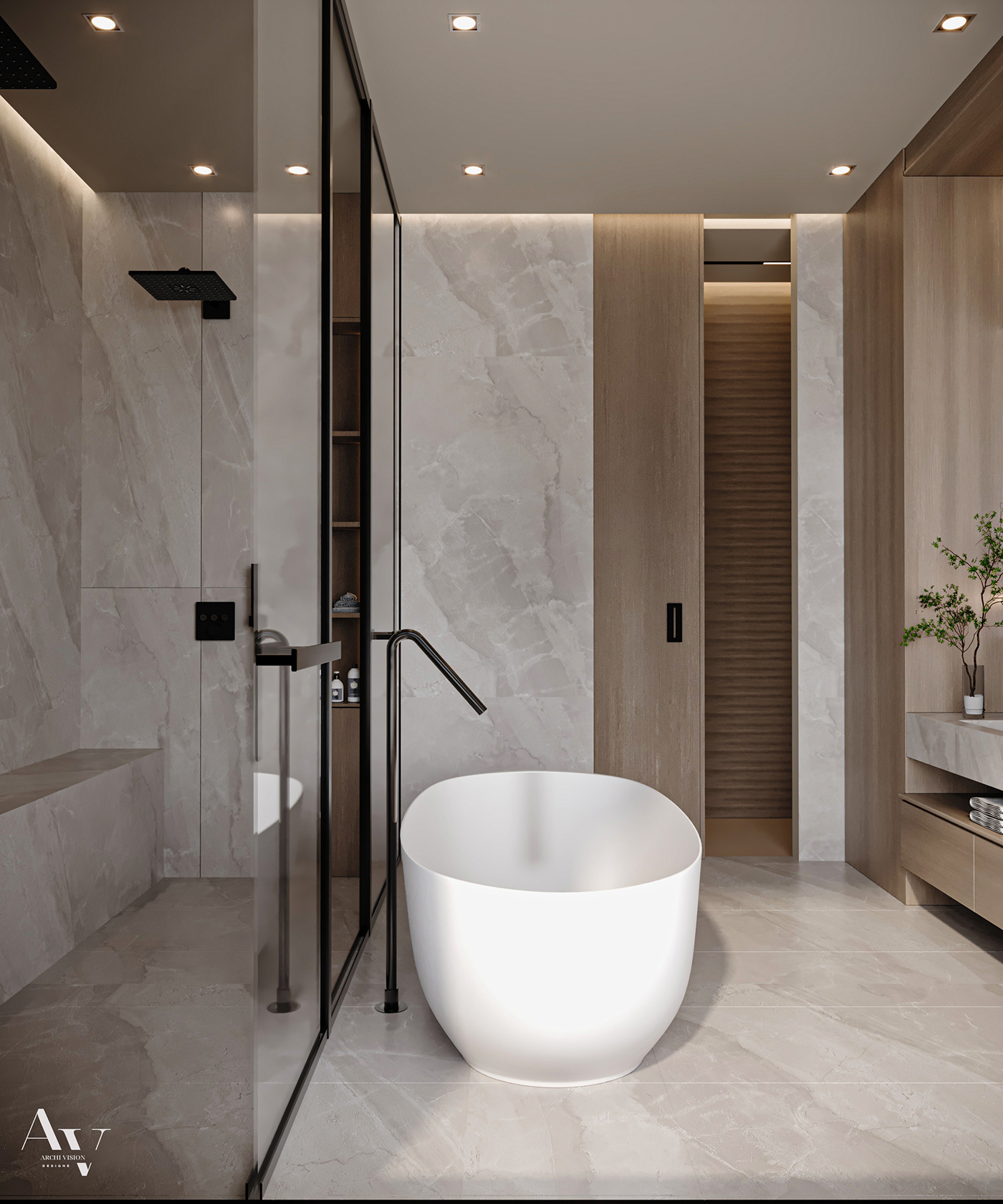 bathroom interior design  architecture 3ds max visualization 3D modern corona design Render