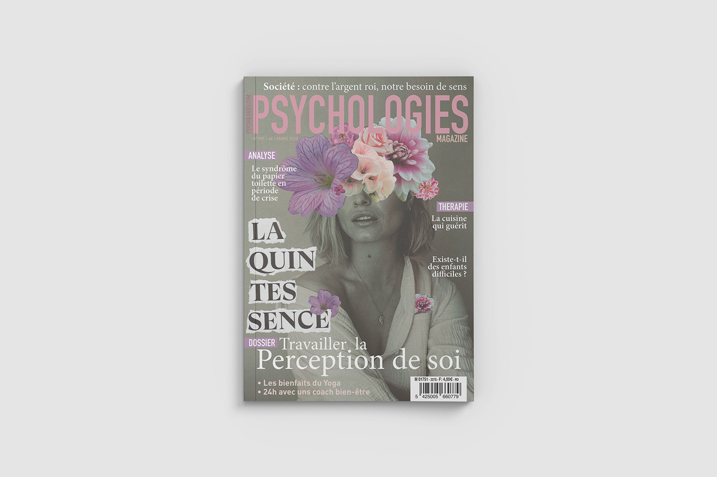 collage Layout magzine mise en page print psychology typography  
