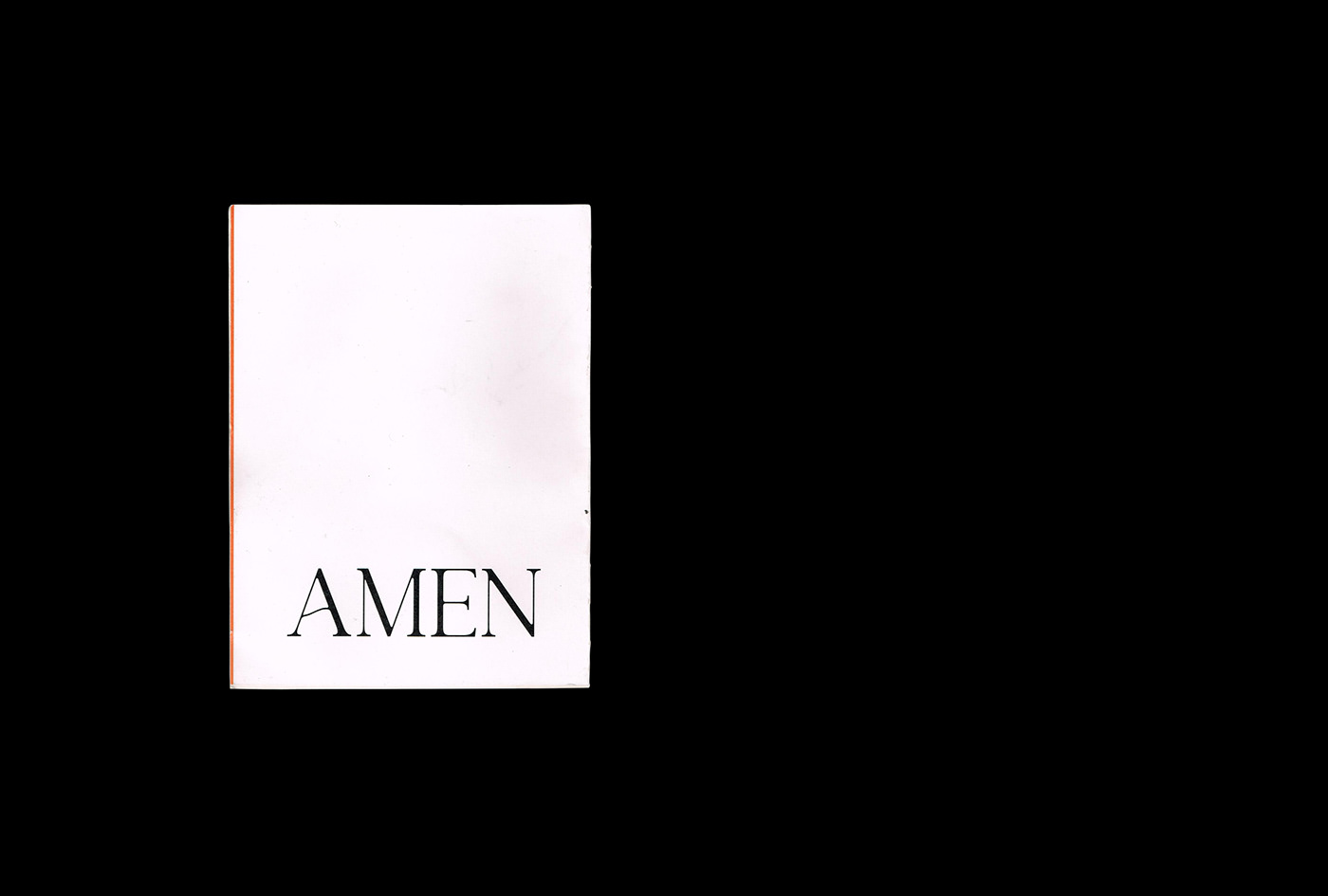 Amen book conceptual design minimal music publication rave typography   underground