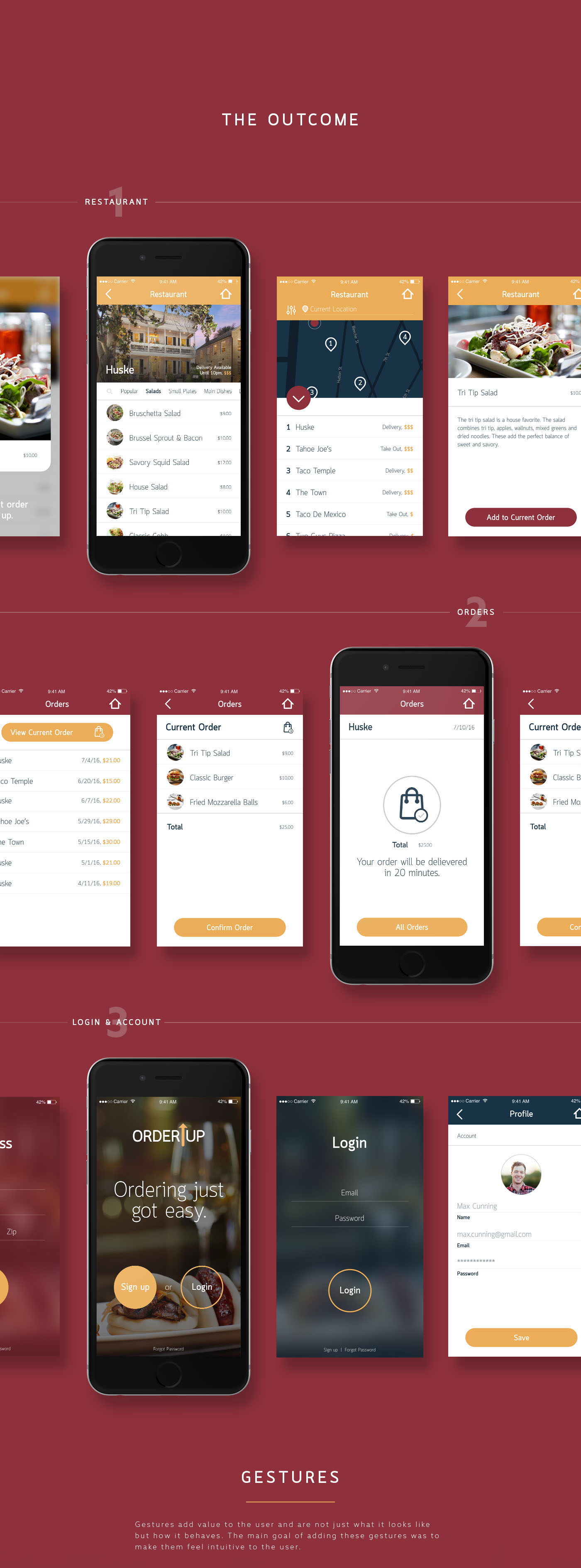 Food  Mobile app ui ux ux user experience OrderUp Mobile first UX design mobile design