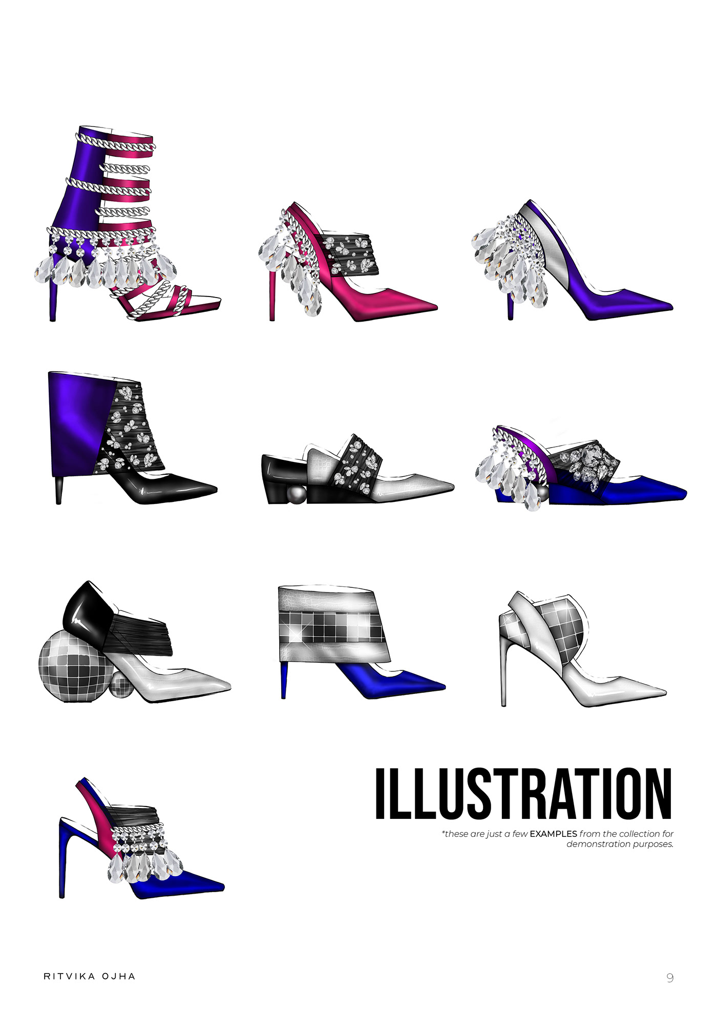 footwear design Fashion  portfolio