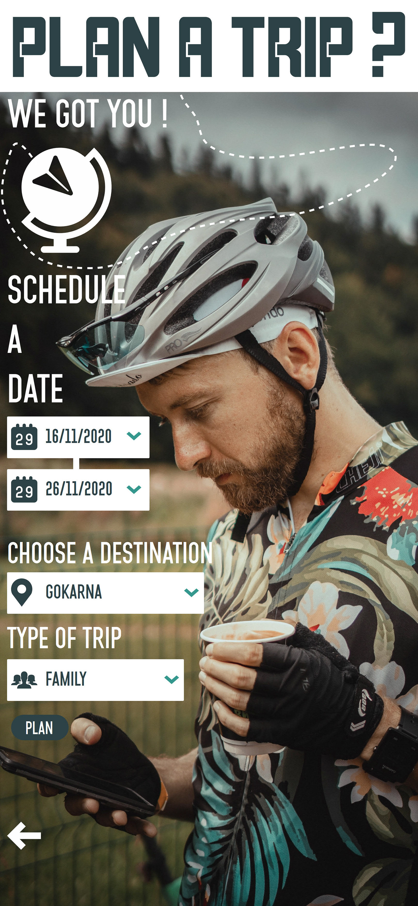 app ui Guide Guiding planner planning tour Travel trip user interface wanderlust