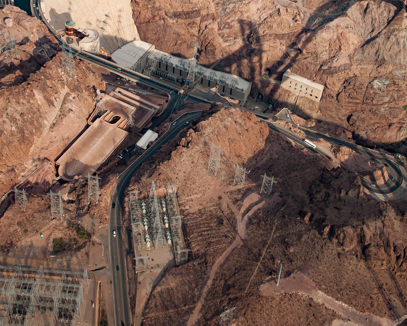Aerial Aerial Photography construction desert helicopter hoover dam Landscape nevada Patterns Photography 