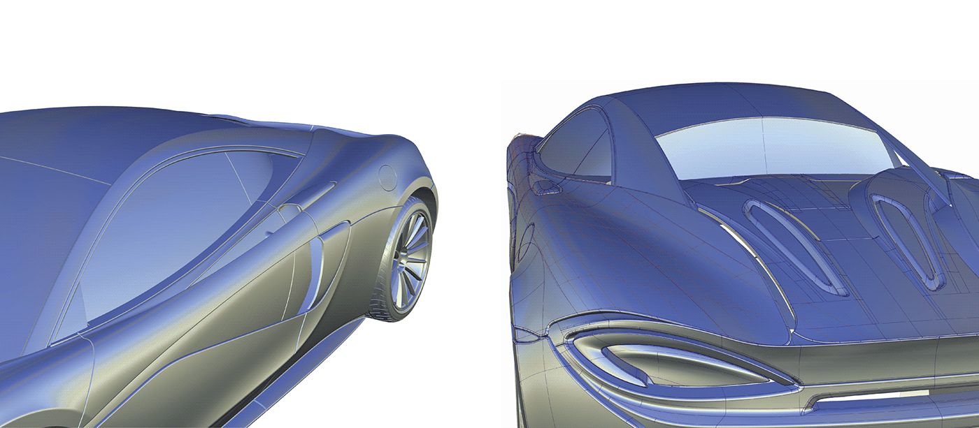 McLaren 570S automotive   modeling Alias Autodesk 3D british car Nurbs