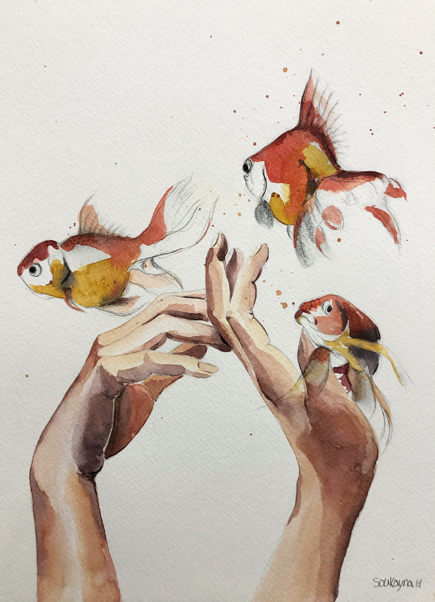 #aqwarel #fishart #illustration #painting #Watercolor