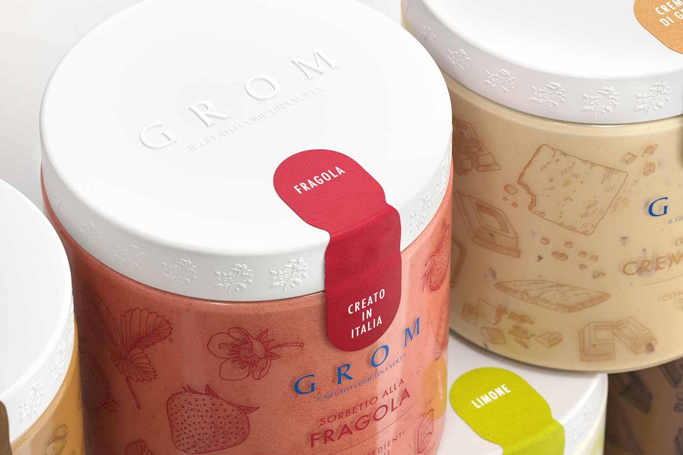 grom Packaging raw material ILLUSTRATION  Gelato ice-cream happyentro Futura zootropio   groomtropio