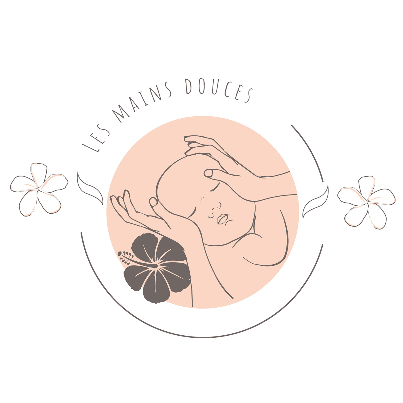 baby branding  graphisme identité visuelle logo massage minimalist visiting card