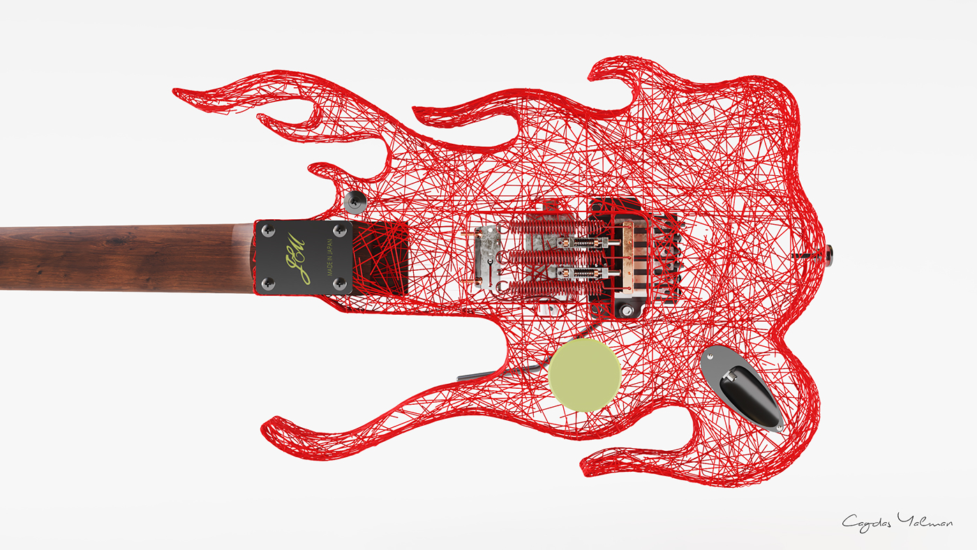 ibanez guitar stevevai jem wire design concept music