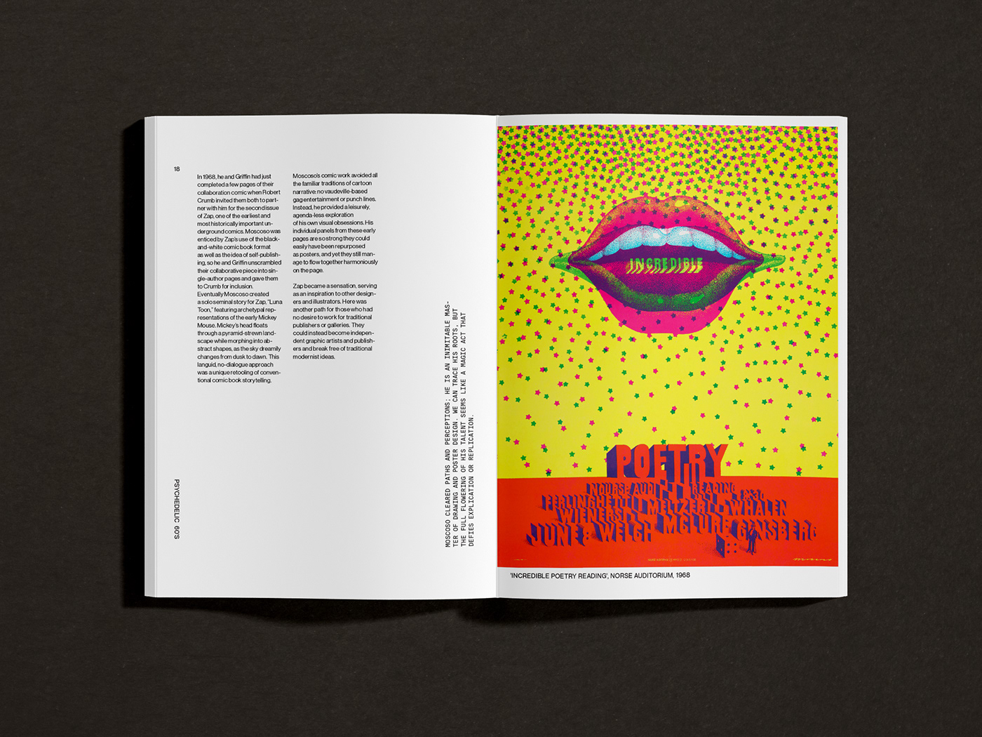 60's 60s brochure design editorial Layout magazine poster psychedelic typography  