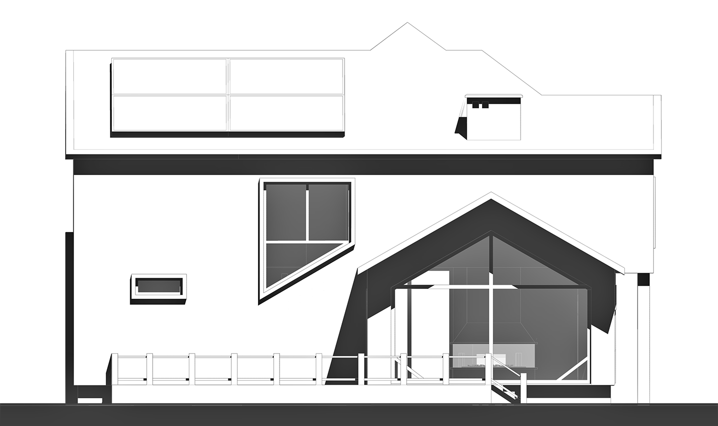 house SketchUP model Project 2D