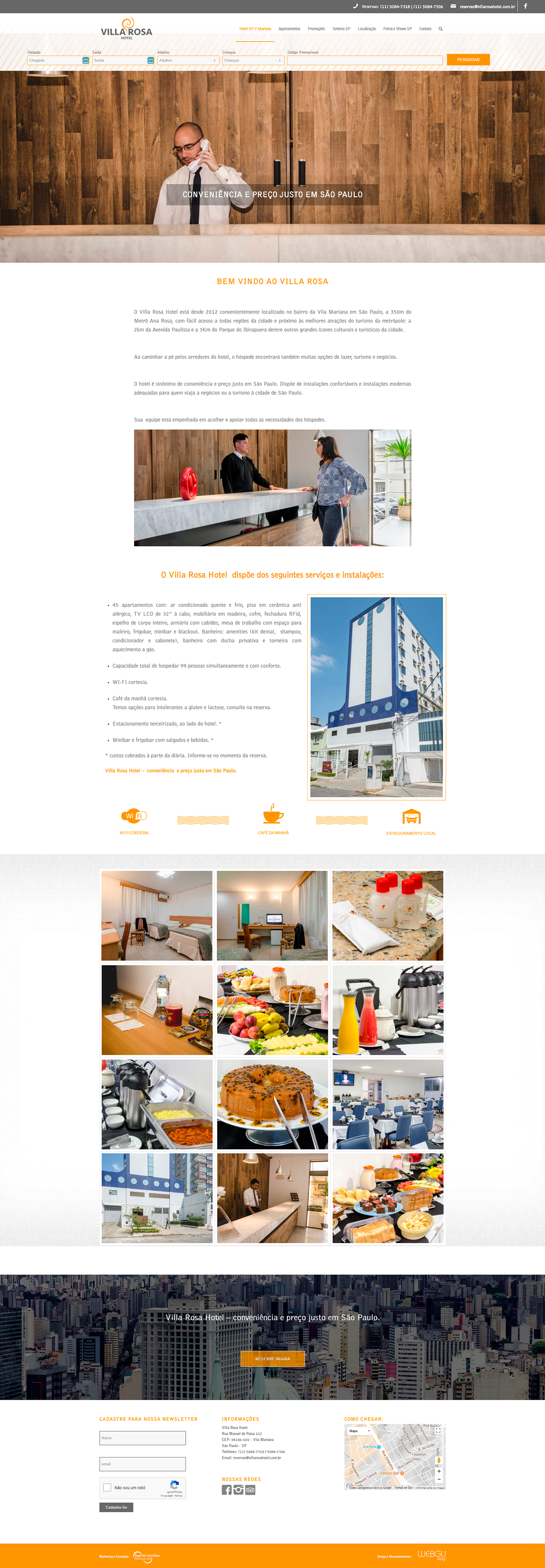 villa rosa hotel hotel wesiite design Web Design  design gráfico ux UI