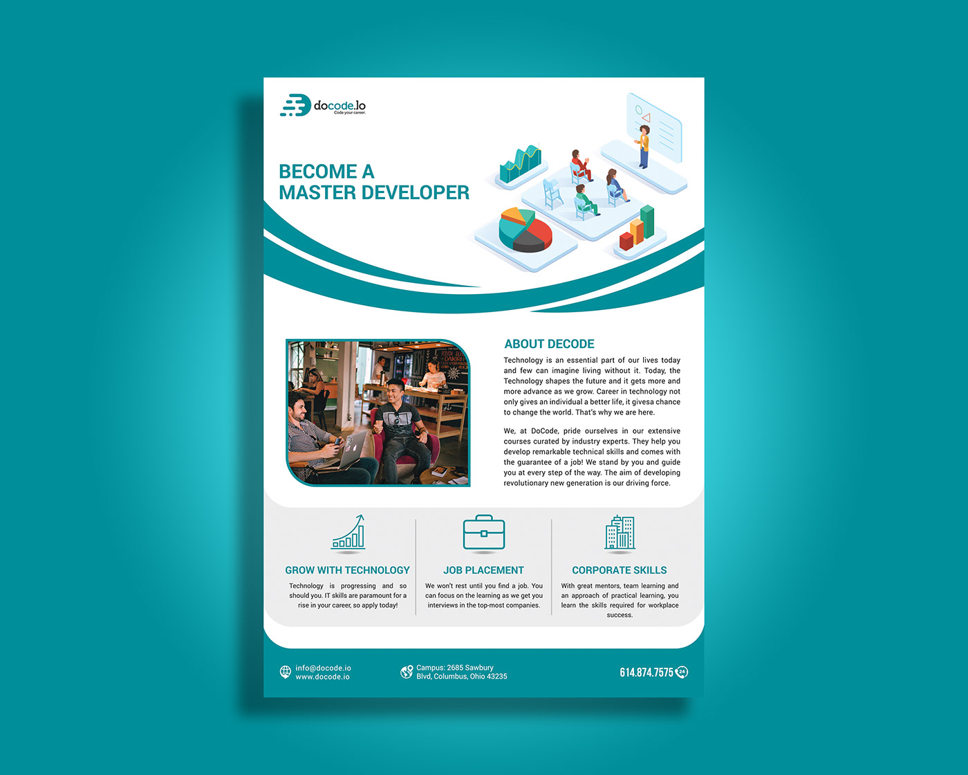 a4 brochure corporate design flyer Flyer Design flyers modern one pager template