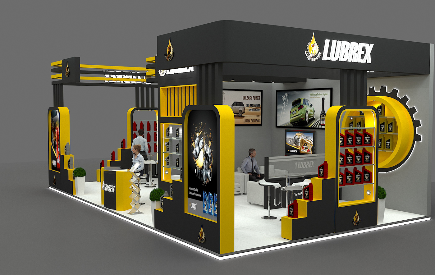 lubrex engineoil automechanika dubai Exhibition Center Auto oil Product Display