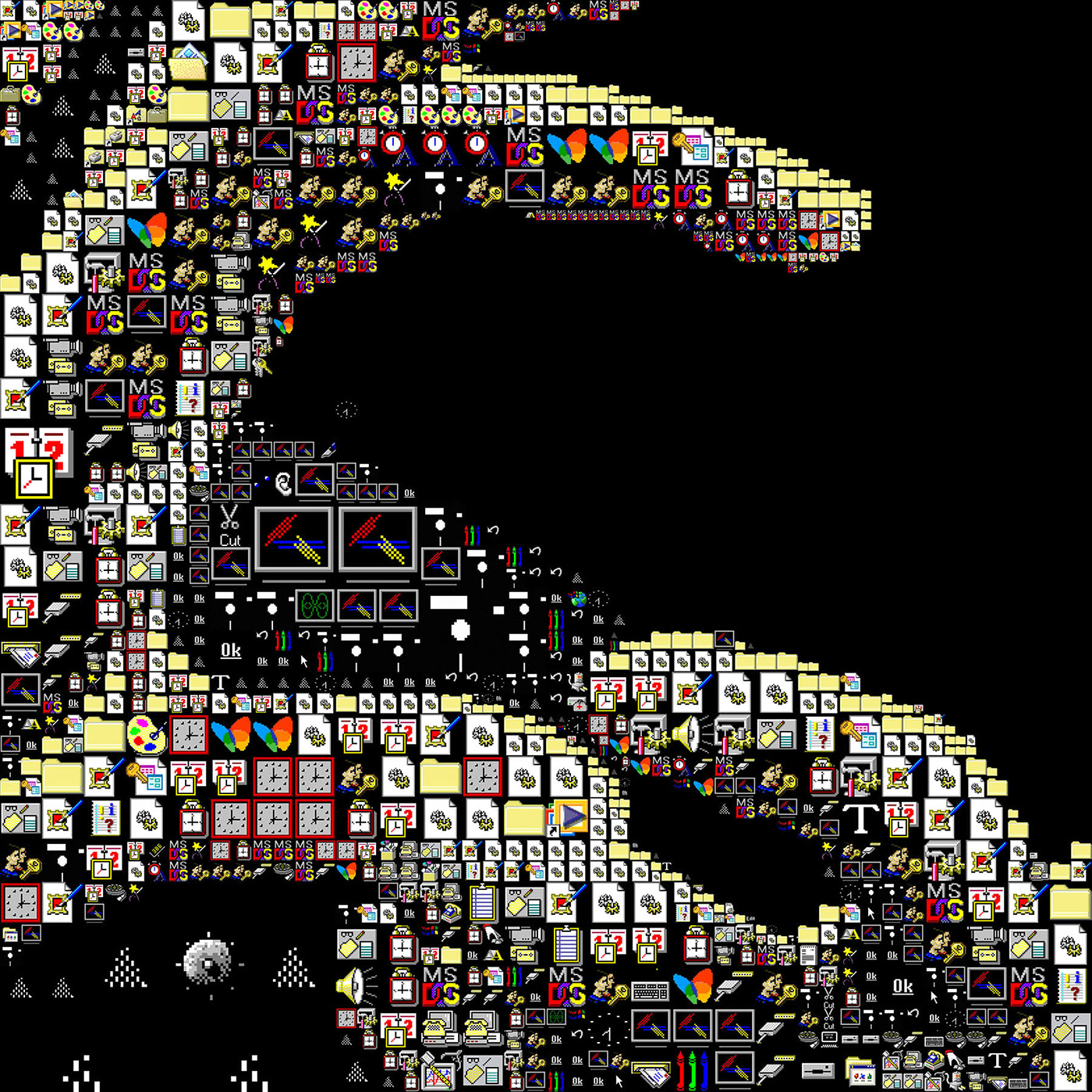 portrait digital illustration photomosaic computer history visual design cyber culture bill gates Sir Clive Sinclair mark zuckerberg robotics Cynthia Breazeal Grace Hopper Tomohiro Nishikado