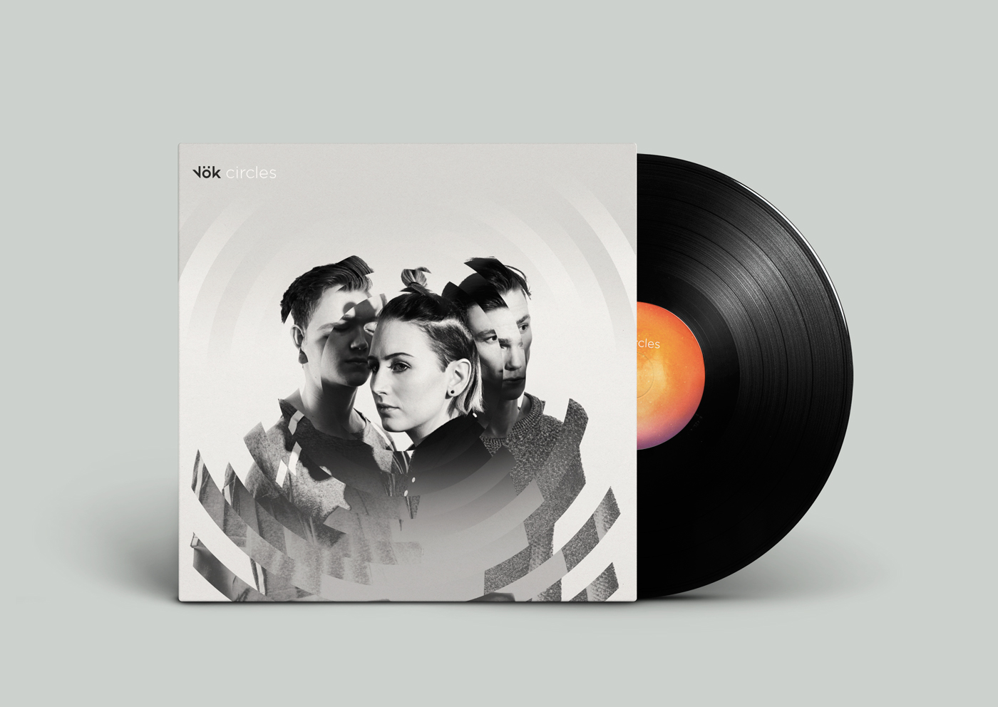 Adobe Portfolio album cover cover b&w Shadows Reykjavik iceland musicians vinyl circles modern