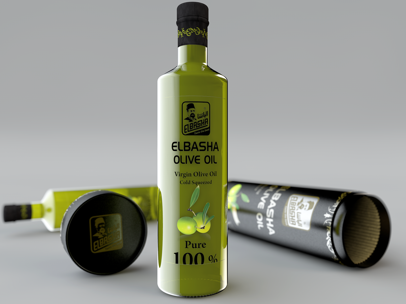 Food  graphic photoghaphy oil olive 3D bottle