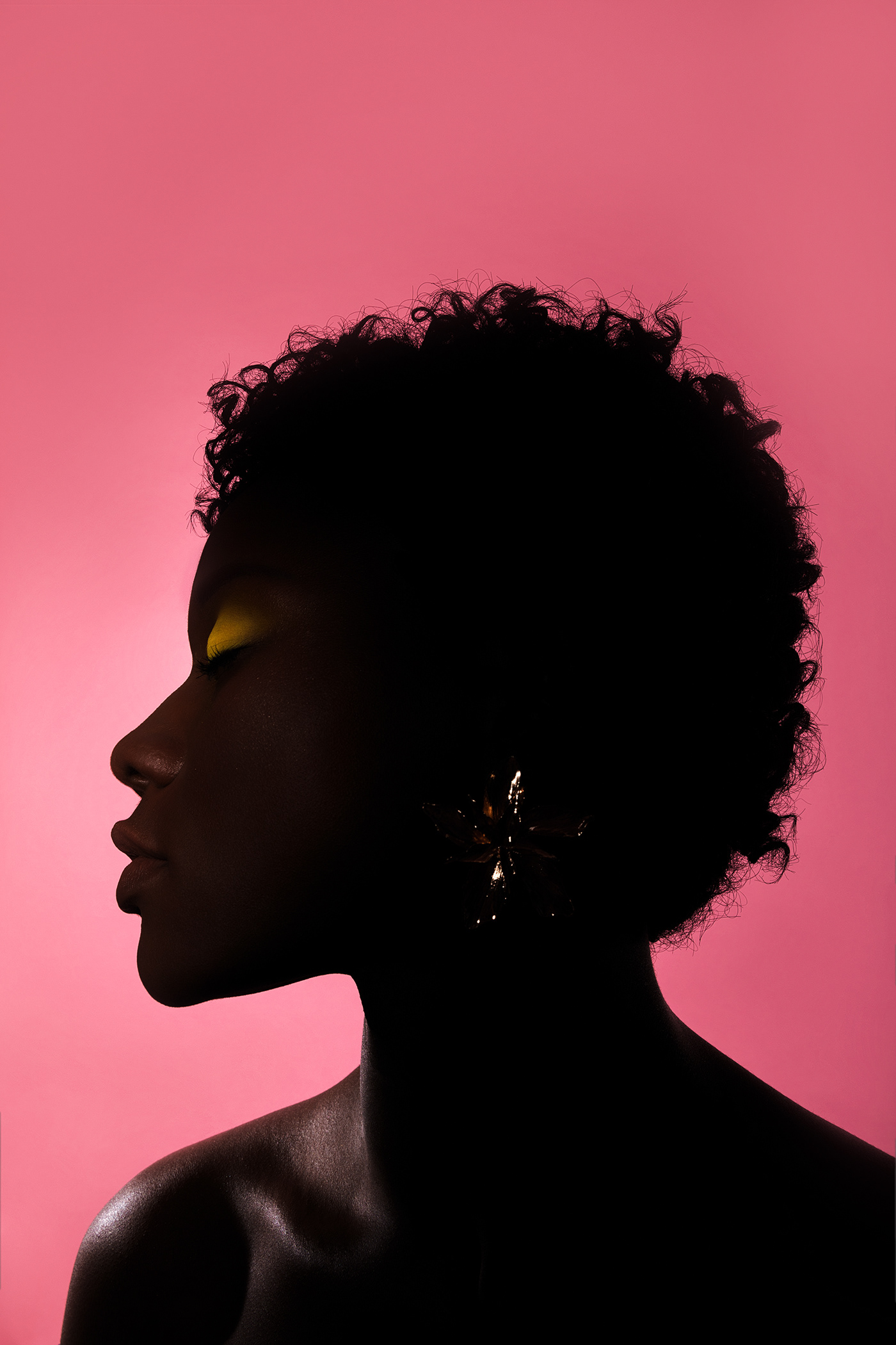 afro beauty contrast shadow Silhouette